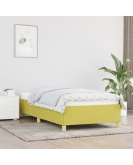 Cadre de lit sans matelas vert 90x190 cm tissu | Mobilier & Déco