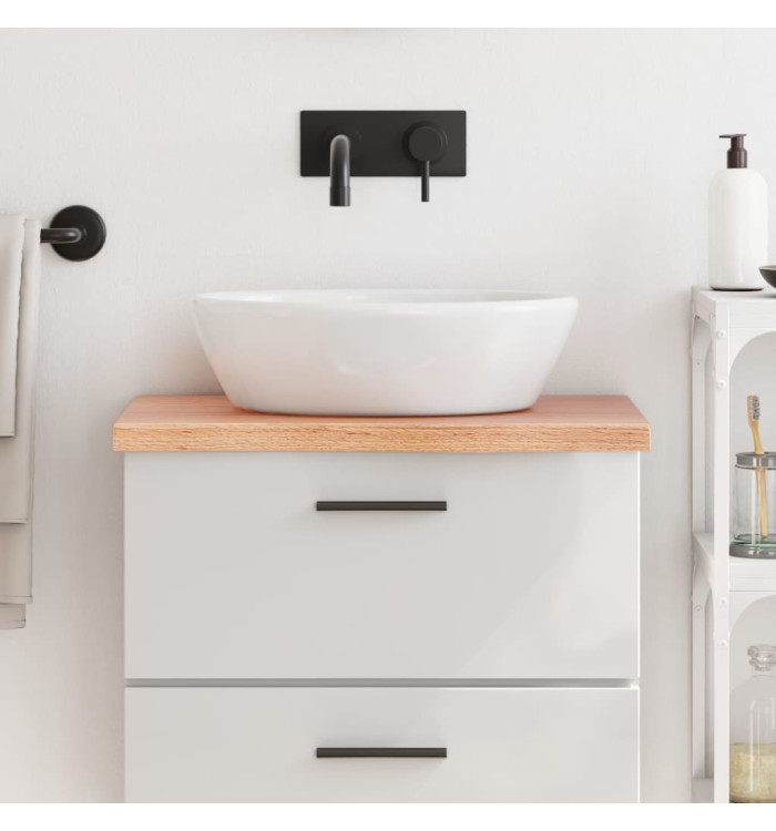 Comptoir de salle de bain marron 60x40x(2-4)cm bois traité | Mobilier & Déco