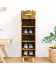 Meuble à chaussures Chêne fumé 30x35x105 cm Bois d'ingénierie | Mobilier & Déco