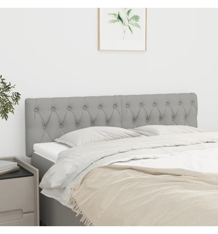 Têtes de lit 2 pcs Gris clair 80x7x78/88 cm Tissu | Mobilier & Déco
