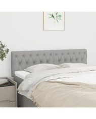 Têtes de lit 2 pcs Gris clair 80x7x78/88 cm Tissu | Mobilier & Déco