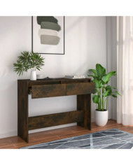 Table console chêne fumé 100x35x76,5 cm bois d'ingénierie | Mobilier & Déco
