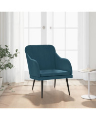 Fauteuil Bleu 63x76x80 cm Velours | Mobilier & Déco