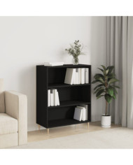 Bibliothèque noir 69,5x32,5x90 cm bois d'ingénierie | Mobilier & Déco