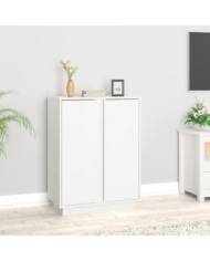 Buffet Blanc 60x35x80 cm Bois massif de pin | Mobilier & Déco