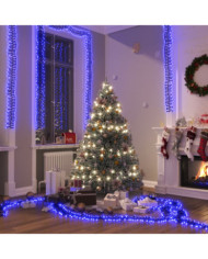 Guirlande lumineuse à LED groupées 2000 LED Bleu 17 m PVC | Mobilier & Déco