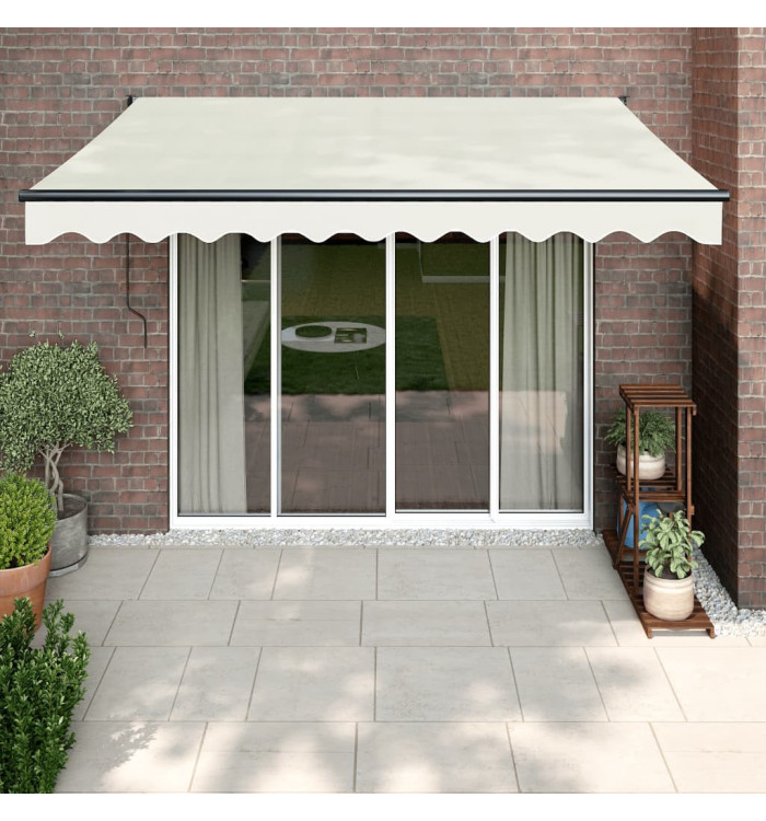 Auvent rétractable automatique crème 3,5x2,5 m | Mobilier & Déco