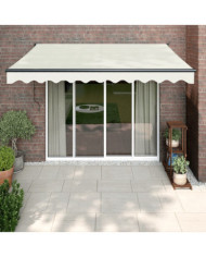 Auvent rétractable automatique crème 3,5x2,5 m | Mobilier & Déco
