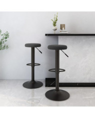 Tabourets de bar lot de 2 Noir Velours | Mobilier & Déco