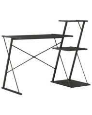 Bureau avec étagère Noir 116x50x93 cm | Mobilier & Déco