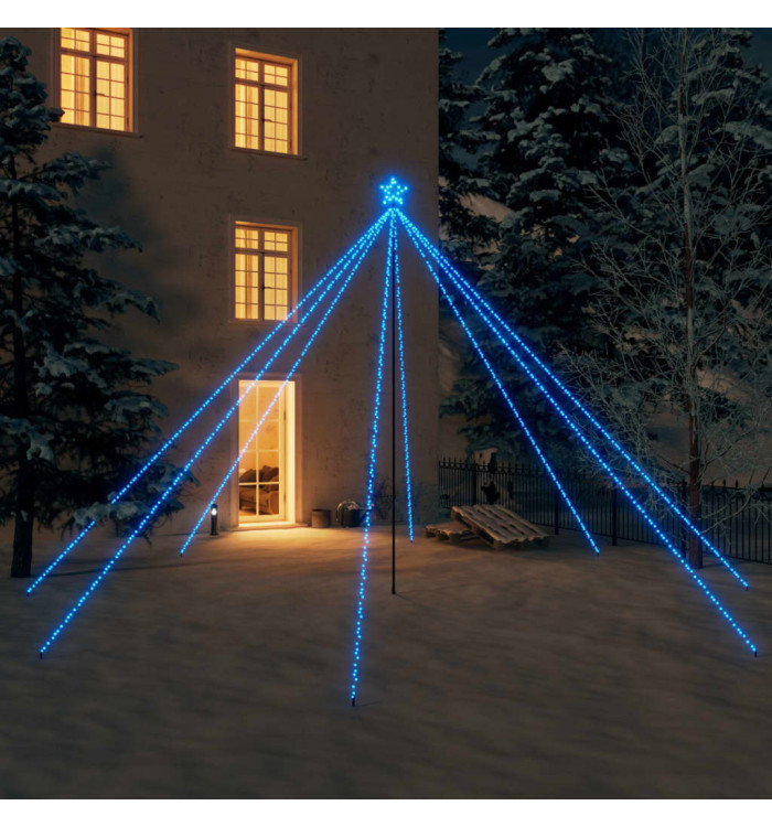 Sapin de Noël à LED Int/Extérieur 800 LED bleues 5 m | Mobilier & Déco