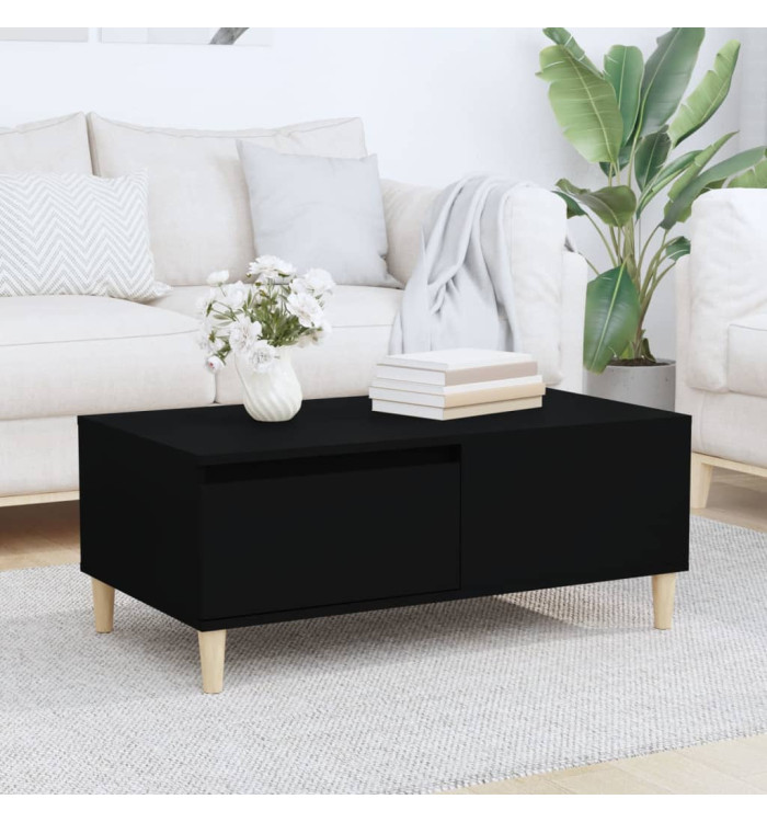 Table basse Noir 90x50x36,5 cm Bois d'ingénierie | Mobilier & Déco