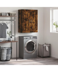 Armoire murale chêne fumé 69,5x34x90 cm bois d'ingénierie | Mobilier & Déco