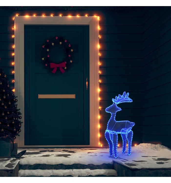 Décoration de Noël de renne avec maille 306 LED 60x24x89 cm | Mobilier & Déco