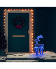 Décoration de Noël de renne avec maille 306 LED 60x24x89 cm | Mobilier & Déco