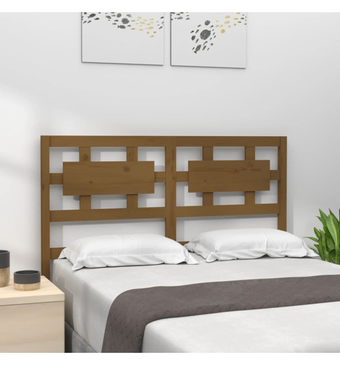 Tête de lit Marron miel 125,5x4x100 cm Bois massif de pin | Mobilier & Déco