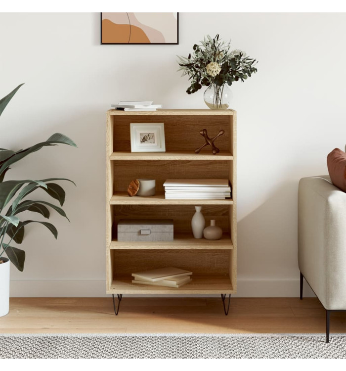 Buffet haut chêne sonoma 57x35x90 cm bois d'ingénierie | Mobilier & Déco