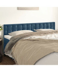 Têtes de lit 2 pcs Bleu foncé 100x5x78/88 cm Velours | Mobilier & Déco
