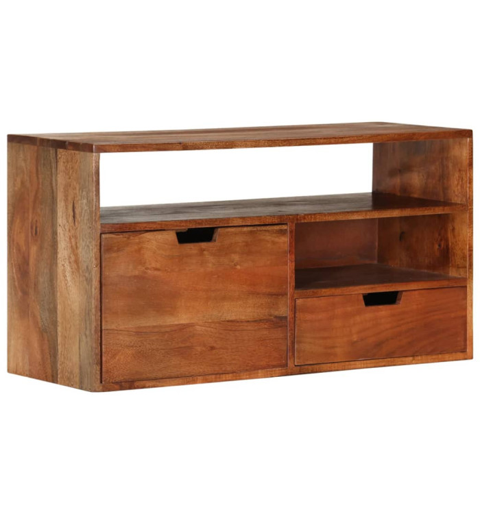Meuble TV 80x30x42 cm Bois d'acacia massif | Mobilier & Déco