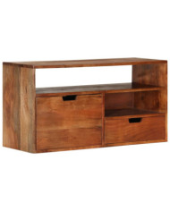Meuble TV 80x30x42 cm Bois d'acacia massif | Mobilier & Déco