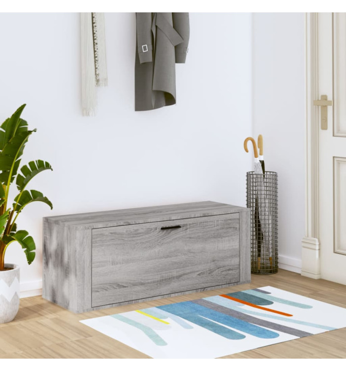 Armoire à chaussures murale Sonoma gris 100x35x38 cm | Mobilier & Déco
