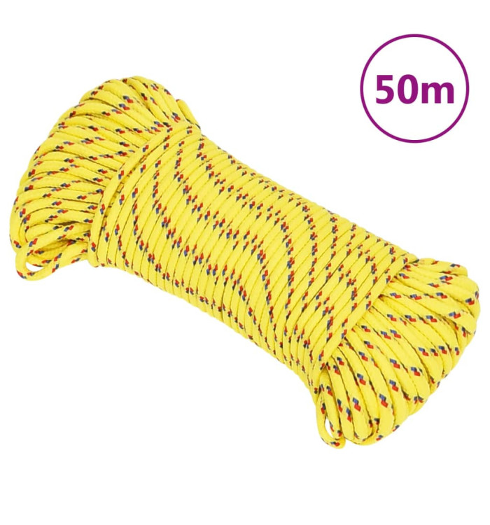 Corde de bateau Jaune 3 mm 50 m Polypropylène | Mobilier & Déco