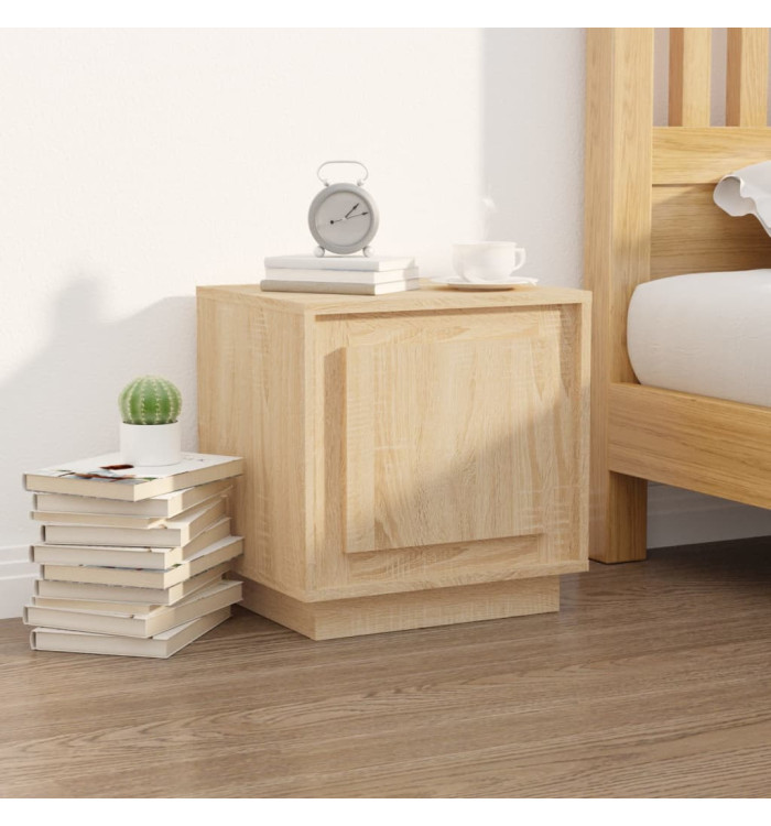Table de chevet chêne sonoma 44x35x45 cm bois d'ingénierie | Mobilier & Déco