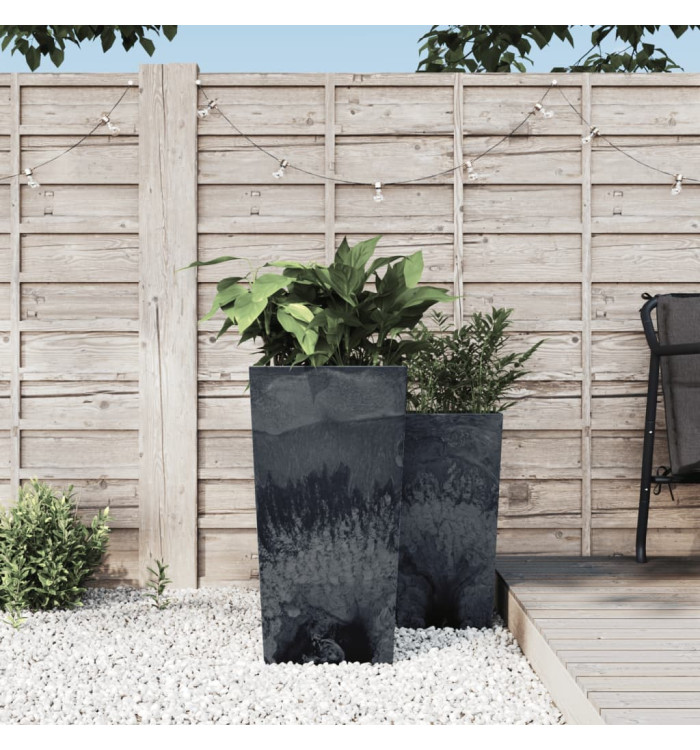 Jardinière et intérieur amovible anthracite 21/49L aspect béton | Mobilier & Déco