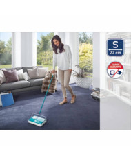 Leifheit Balayeuse pour tapis Regulus turquoise et blanc 11700 | Mobilier & Déco