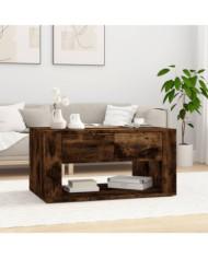 Table basse Chêne fumé 80x50x40 cm Bois d'ingénierie | Mobilier & Déco