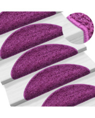 Tapis d'escalier 15 pcs violet 65x21x4 cm | Mobilier & Déco