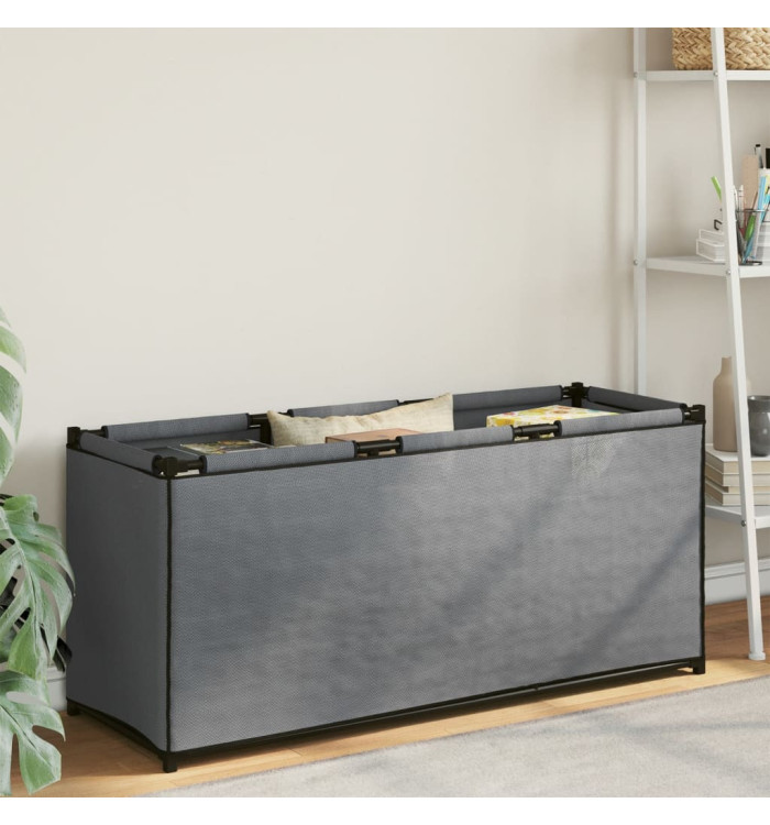 Boîte de rangement gris 105x34,5x45 cm tissu | Mobilier & Déco