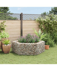 Lit surélevé à gabion hexagonale 160x140x50 cm | Mobilier & Déco