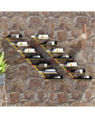 Casier à vin mural pour 7 bouteilles 2 pcs Doré Métal | Mobilier & Déco