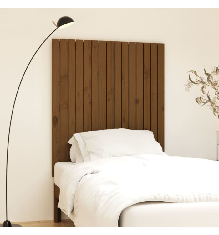 Tête de lit murale Marron miel 95,5x3x110 cm Bois massif de pin | Mobilier & Déco