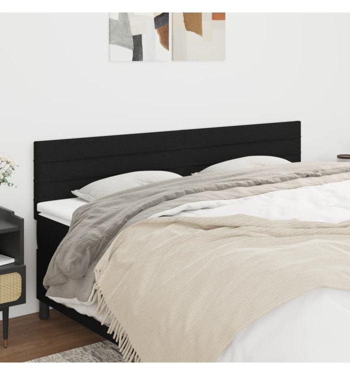 Têtes de lit 2 pcs Noir 80x5x78/88 cm Tissu | Mobilier & Déco