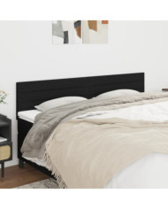 Têtes de lit 2 pcs Noir 80x5x78/88 cm Tissu | Mobilier & Déco