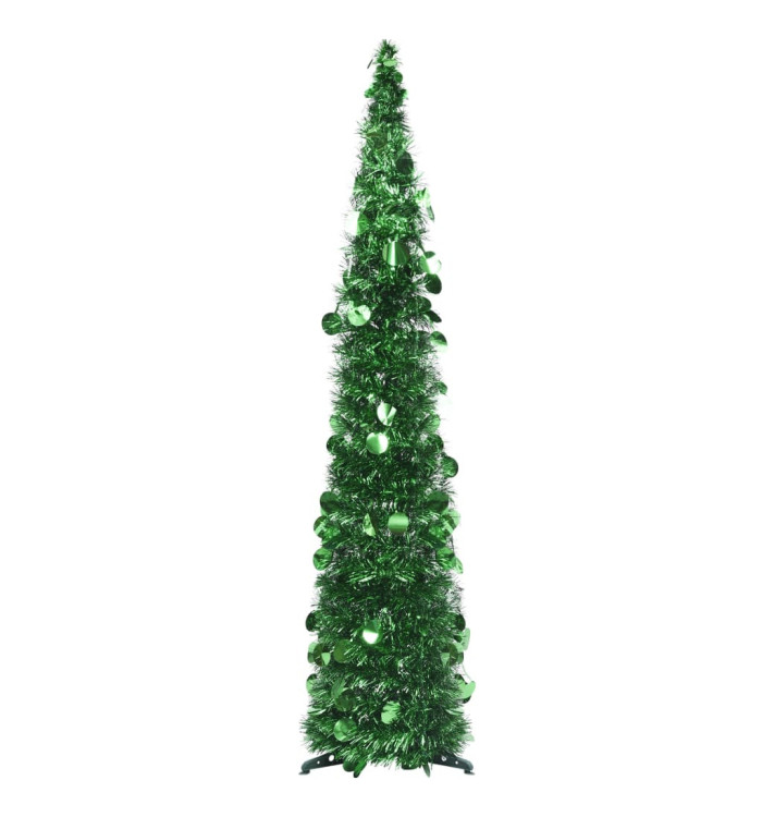 Sapin de Noël artificiel escamotable vert 120 cm PET | Mobilier & Déco