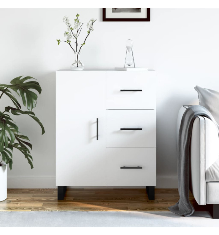 Buffet blanc 69,5x34x90 cm bois d'ingénierie | Mobilier & Déco