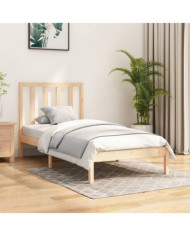 Cadre de lit sans matelas bois massif de pin 100x200 cm | Mobilier & Déco