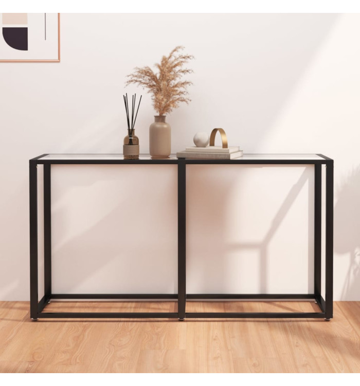 Table console Transparent 140x35x75,5 cm Verre trempé | Mobilier & Déco