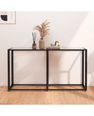 Table console Transparent 140x35x75,5 cm Verre trempé | Mobilier & Déco