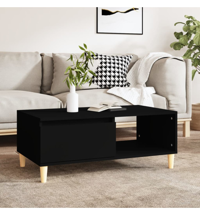 Table basse Noir 90x50x36,5 cm Bois d'ingénierie | Mobilier & Déco