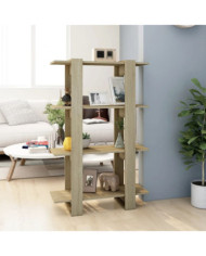 Bibliothèque/Séparateur de pièce Chêne Sonoma 80x30x123,5 cm | Mobilier & Déco