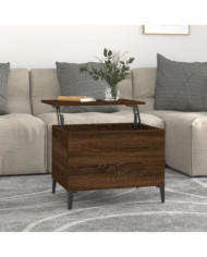 Table basse Chêne marron 60x44,5x45 cm Bois d'ingénierie | Mobilier & Déco
