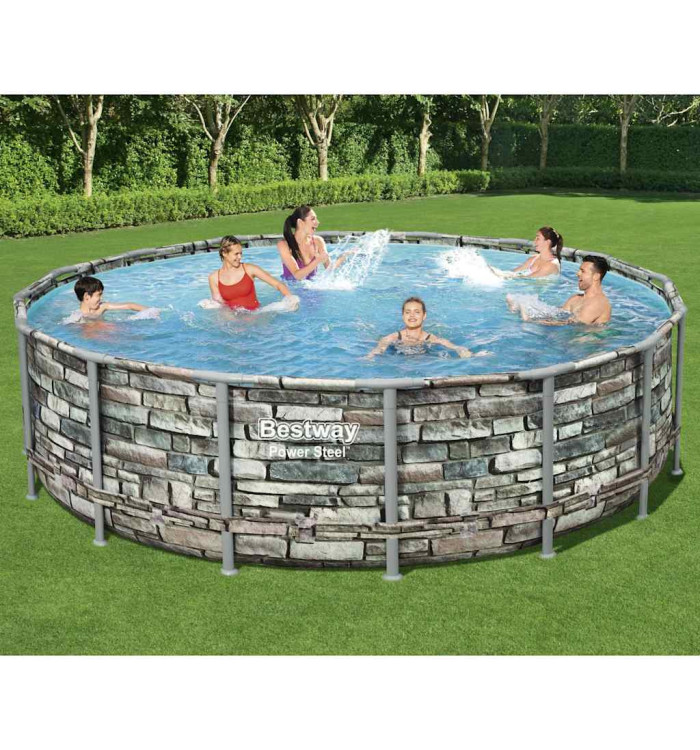 Bestway Ensemble de piscine Power Steel 488x122 cm | Mobilier & Déco