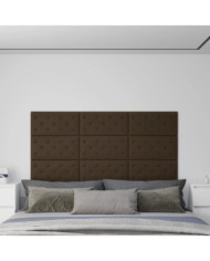 Panneaux muraux 12 pcs Marron 60x30 cm Similicuir 2,16 m² | Mobilier & Déco