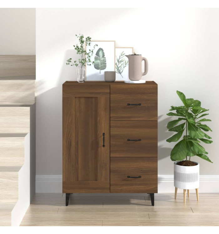Buffet Chêne marron 69,5x34x90 cm Bois d'ingénierie | Mobilier & Déco