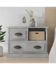 Table de chevet gris béton 60x39x45 cm | Mobilier & Déco