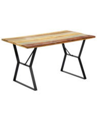 Table à manger 140x80x76 cm Bois de récupération massif | Mobilier & Déco